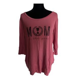 Zip Code Womens Top Size PXL Mom of the Year Tunic‎ Knit Top Petite XL NEW
